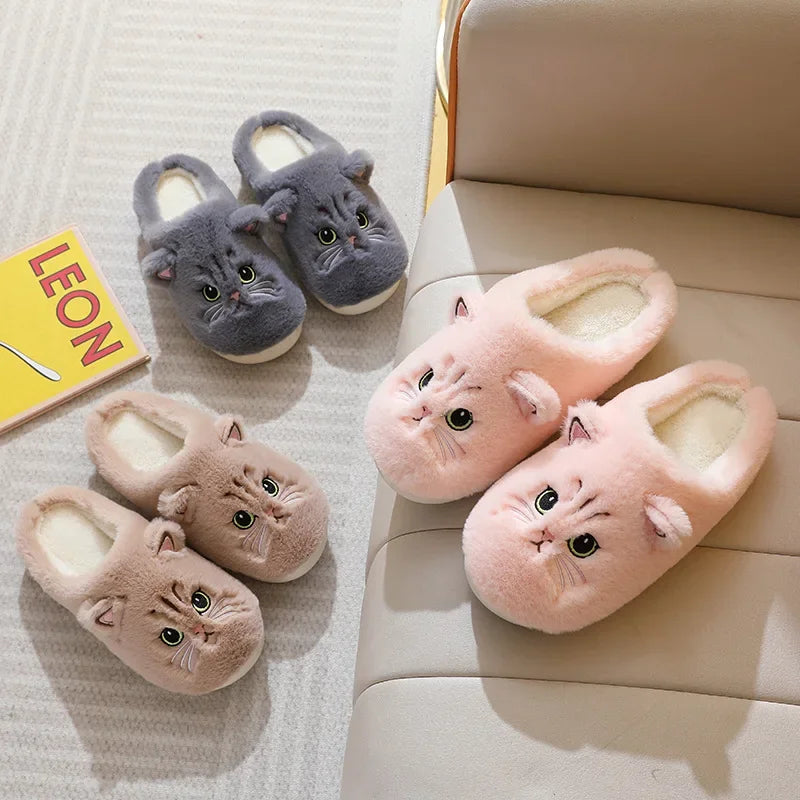 Funki Findz | Shoes | Women's Cute Cozy Cartoon Cat Slippers