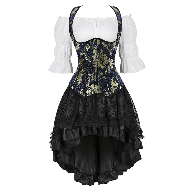Funki Findz | Dresses | Women's Steampunk Top Corset Skirt Set