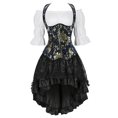 Funki Findz | Dresses | Women's Steampunk Top Corset Skirt Set
