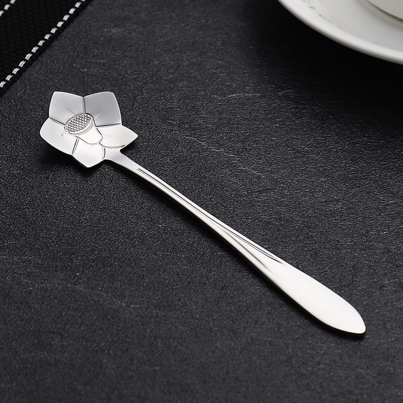 Funki Findz | Spoons | Vintage Gold Flower Coffee Spoons 8 Pcs