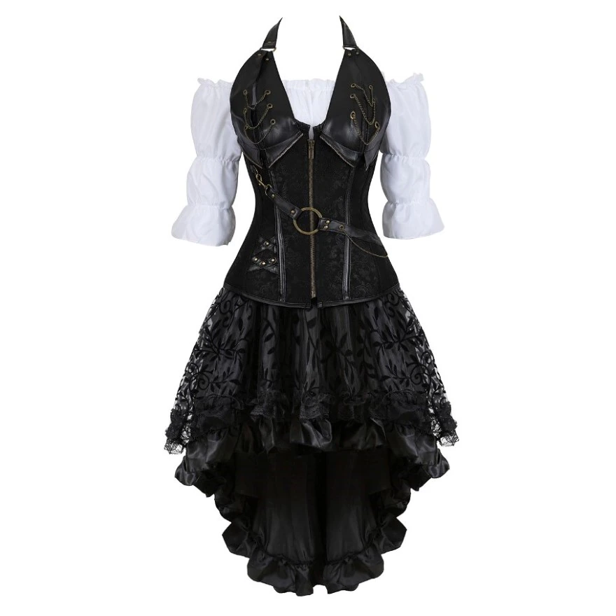 Funki Findz | Dresses | Women's Steampunk Top Corset Skirt Set
