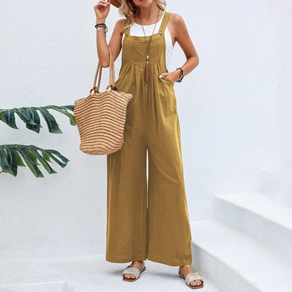 Funki Findz | Pants | Women's Casual Wide Leg Pantsuit Overalls