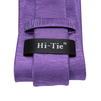 Funki Findz | Neckties | Men's Purple Silk Wedding 3Pcs Tie Set