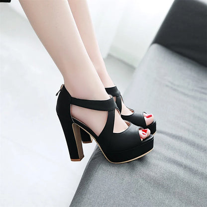 Funki Findz | Shoes | Women's Block Heel High Platform Sandal