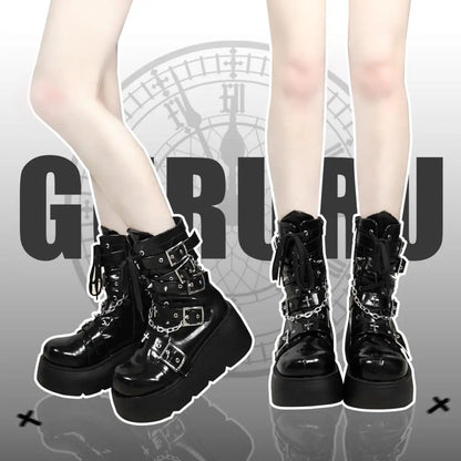Funki Findz | Boots | Women's Gothic Platform Wedge Boots