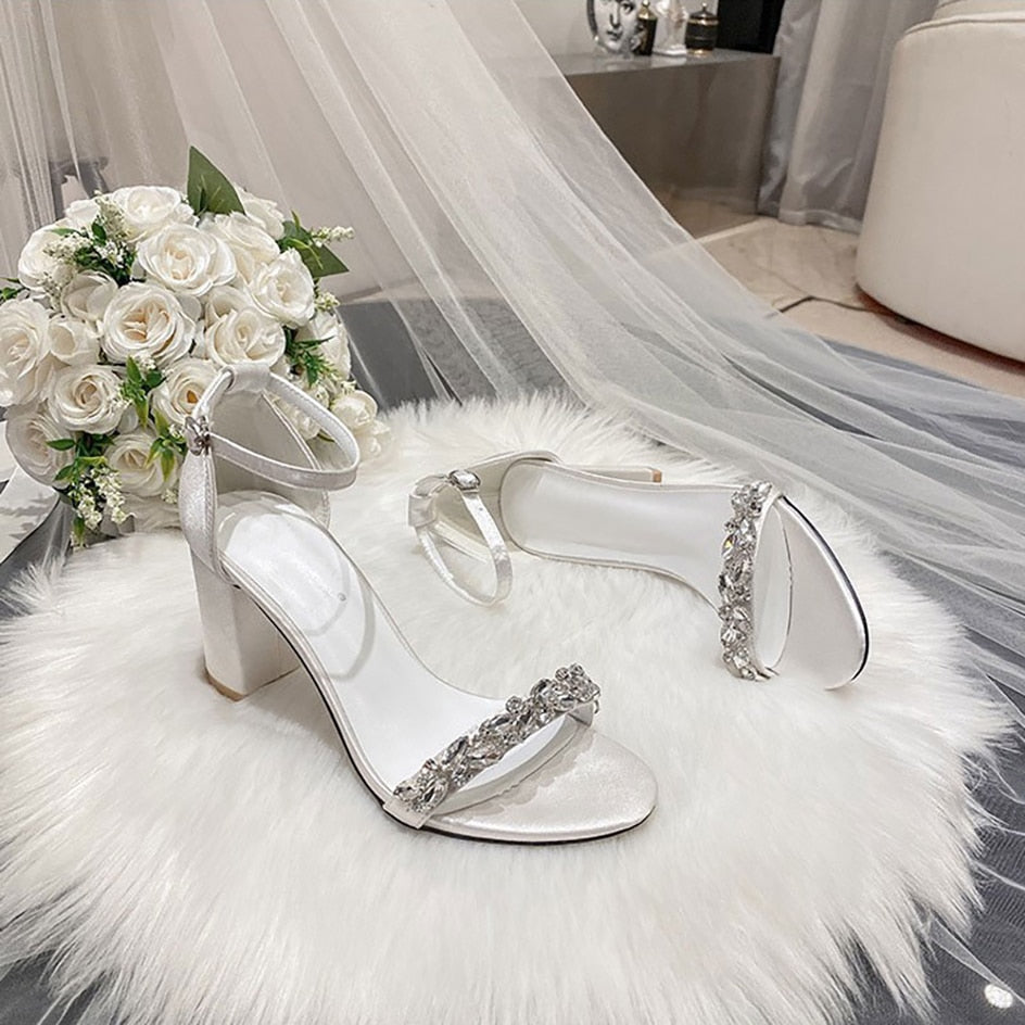 Funki Findz | Shoes | Women's Wedding Prom Block Heel Sandal