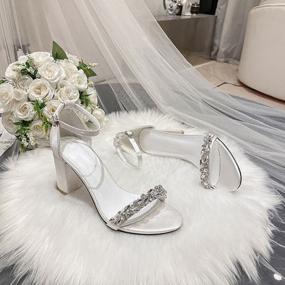 Funki Findz | Shoes | Women's Wedding Prom Block Heel Sandal