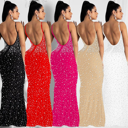 Funki Findz | Dresses | Women's Beaded Pearl Bodycon Dress