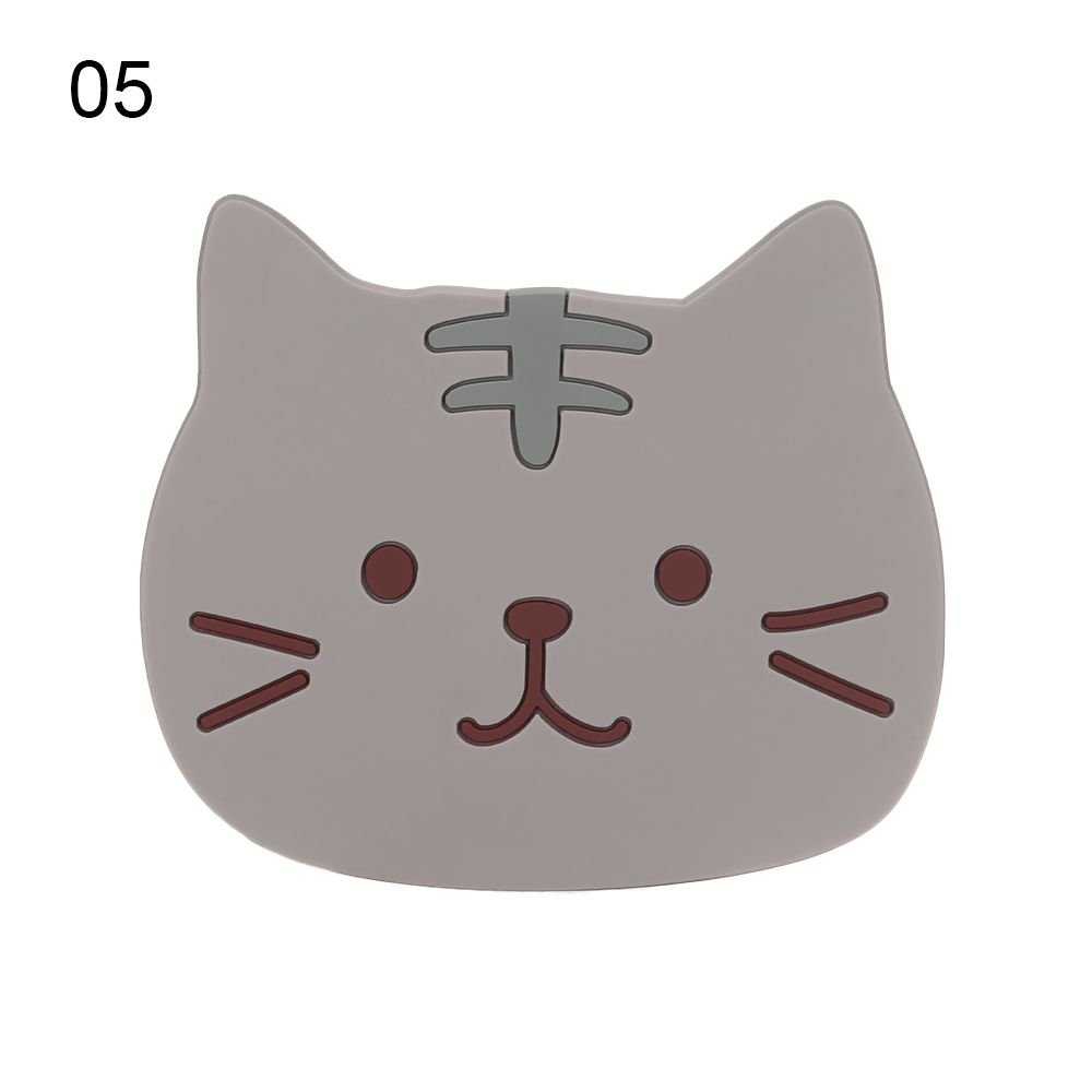 Funki Findz | Coasters | Cute Cartoon Cat Face Cup Mats 6 Pcs