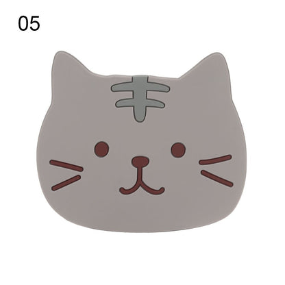Funki Findz | Coasters | Cute Cartoon Cat Face Cup Mats 6 Pcs