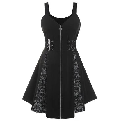 Funki Findz | Dresses | Women's Skull Print Halloween Dress