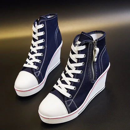 Funki Findz | Boots | Women's High Platform Zipper Sneakers