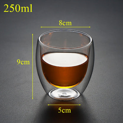Funki Findz | Cups | Glass Double Wall Borosilicate Mug 2/3/4