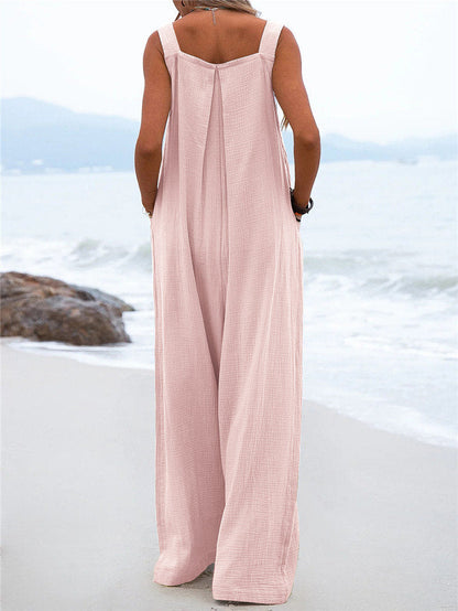 Funki Findz | Pants | Women's Elegant Wide Leg Bib Romper