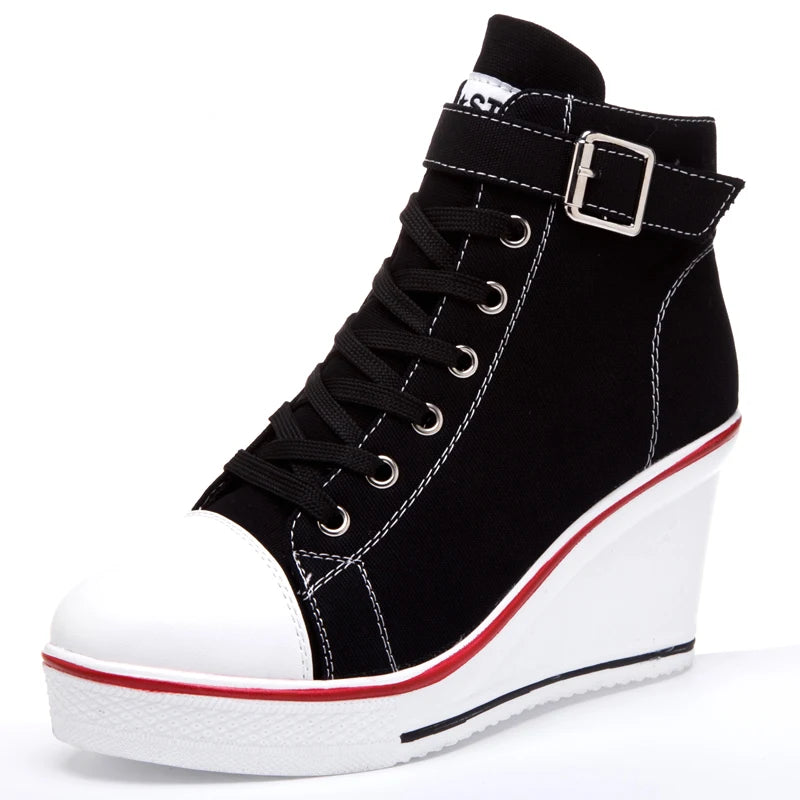 Funki Findz | Boots | Women's High Top Platform Wedge Sneaker