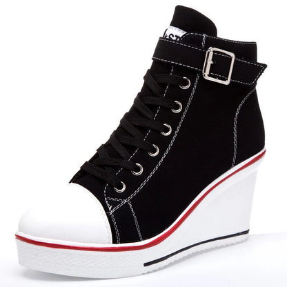 Funki Findz | Boots | Women's High Top Platform Wedge Sneaker