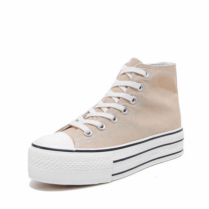 Funki Findz | Boots | Women Canvas LaceUp Thick Sole Sneaker