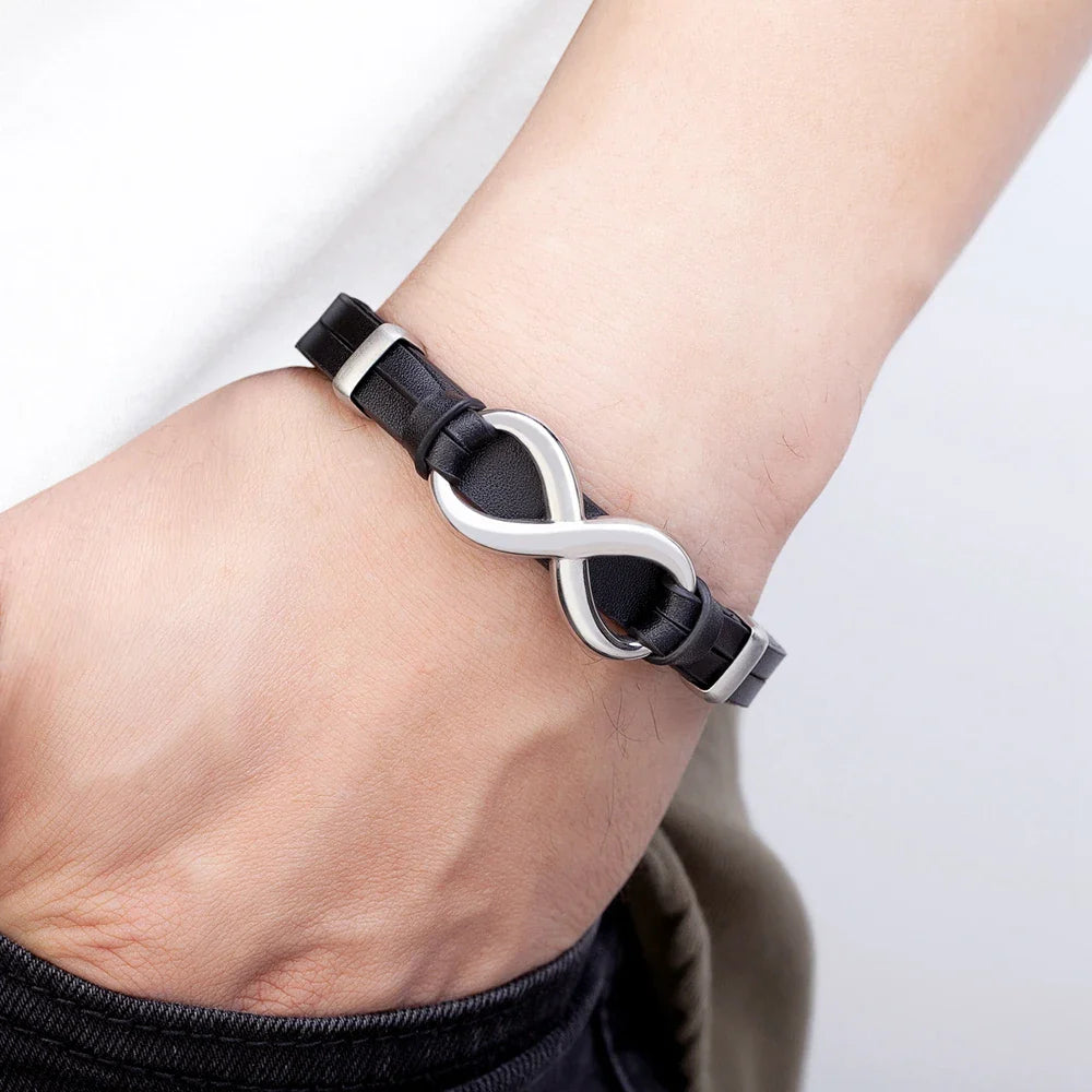 Funki Findz | Bracelets | Unisex Leather Infinity Symbol Bracelets