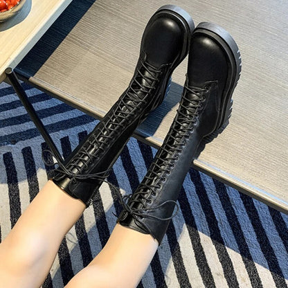 Funki Findz | Boots | Women's Gothic Lace Up High Top Boots