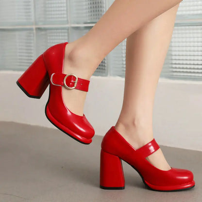 Funki Findz | Shoes | Women's Chunky High Heel Mary Janes