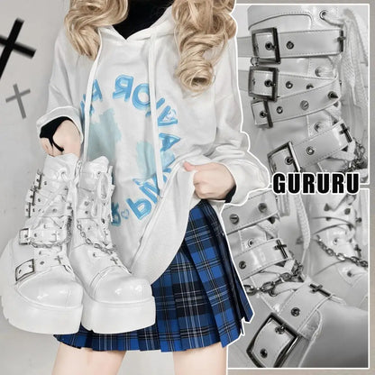Funki Findz | Boots | Women's Gothic Platform Wedge Boots