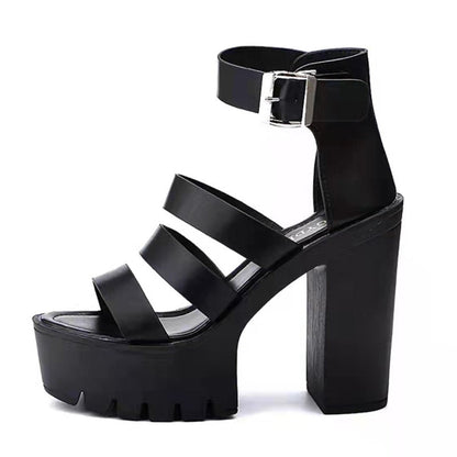 Funki Findz | Shoes | Women's Gothic Platform Gladiator Sandals