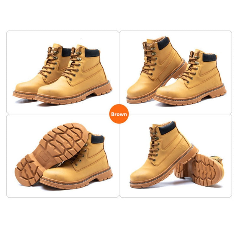 Funki Findz | Boots | Men's Steel Cap Toe High-Top Work Boots