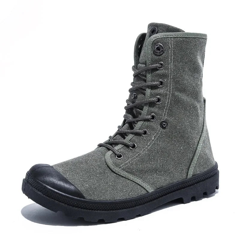Funki Findz | Boots | Men's Canvas High Top Combat Boots
