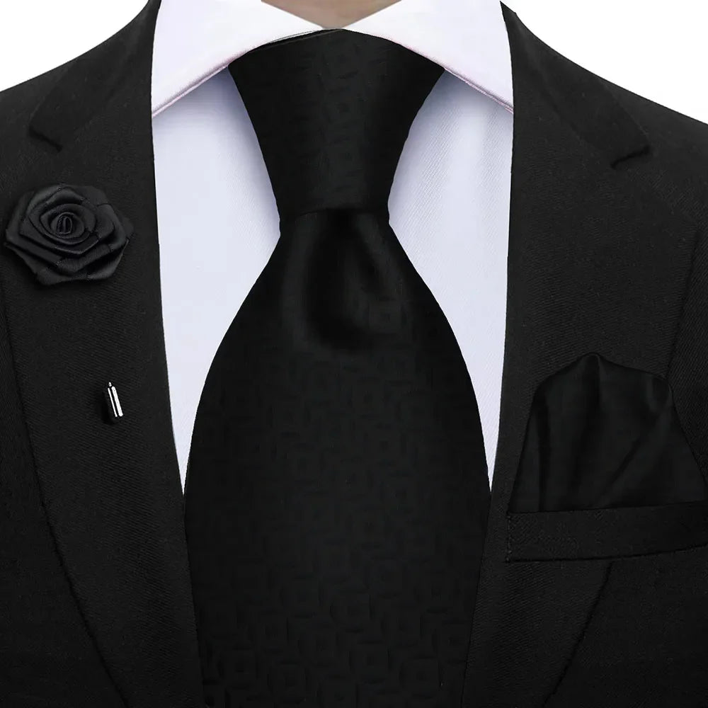 Funki Findz | Neckties | Mens 3Pcs Tie Set | Tie Hanky Corsage