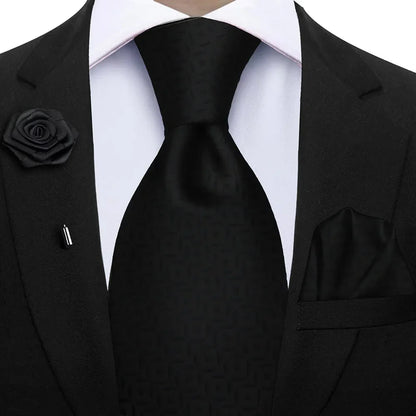 Funki Findz | Neckties | Mens 3Pcs Tie Set | Tie Hanky Corsage