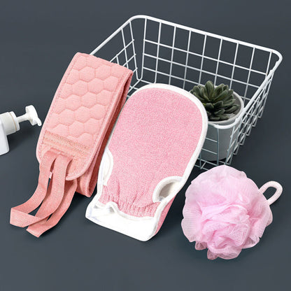 Funki Findz | Back Scrubber | Loofah Sponge Bath Brush Set 3Pc