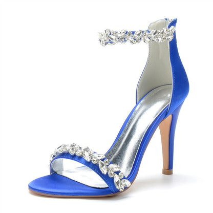 Funki Findz | Shoes | Women's Crystal Strap Satin Prom Stilettos