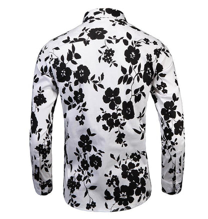 Funki Findz | Shirts | Men's Floral Print Long Sleeved Dress Shirt