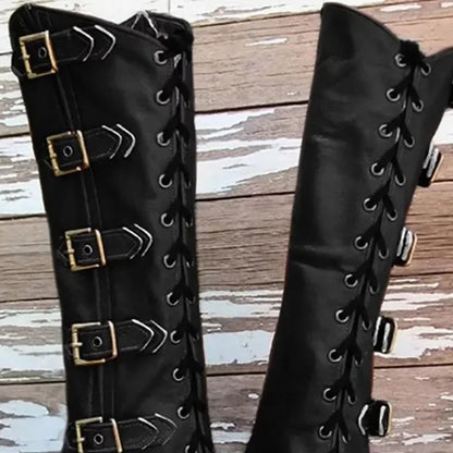 Funki Findz | Boots | Men's Women's Cosplay Leather Leg Armor