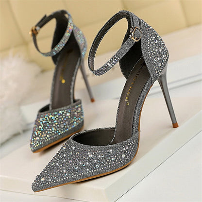 Funki Findz | Shoes | Women's Shiny Rhinestone Designer Heels