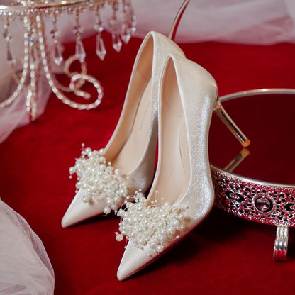 Funki Findz | Shoes | Women's French-Style Pearl Bridal Shoes
