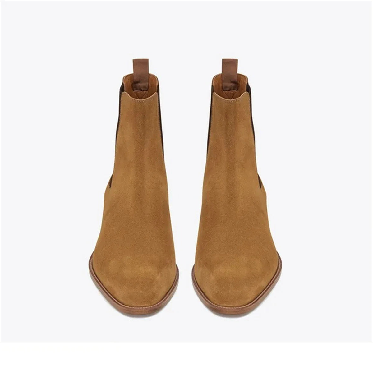Funki Findz | Boots | Men's Suede Block Heeled Chelsea Boots