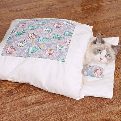 Funki Findz | Pet Beds | Cat Sleeping Bag | Japanese Patterned