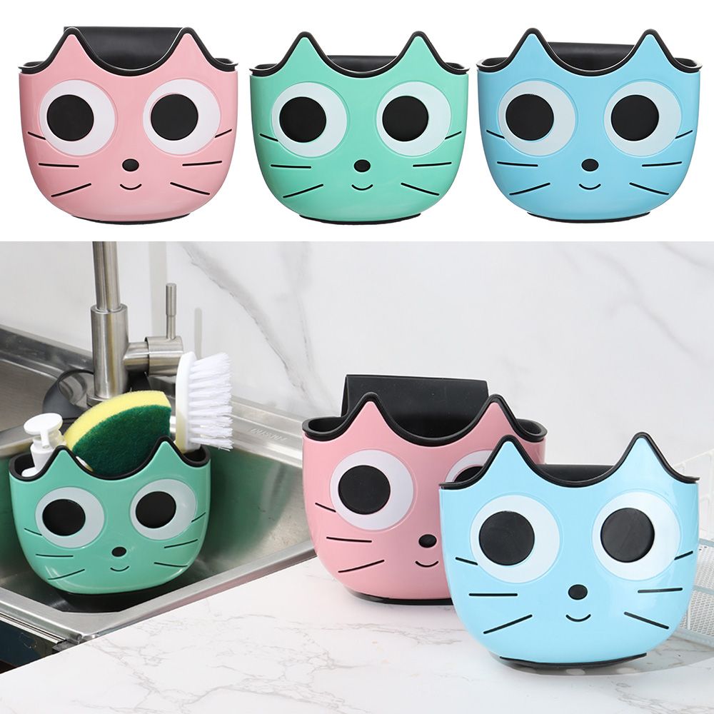 Funki Findz | Sink Caddies | Cute Cat Faucet Bath Sponge Holder | 3 Pcs