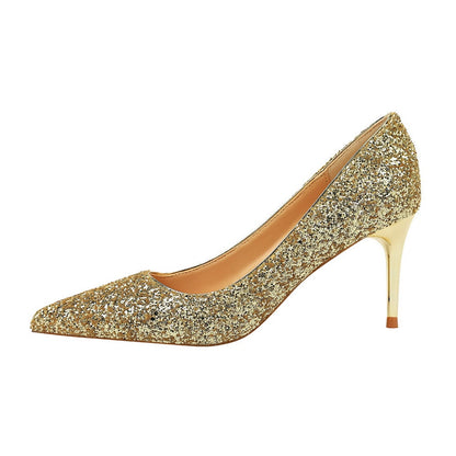 Funki Findz | Shoes | Women's High Heel Glitter Prom Pumps