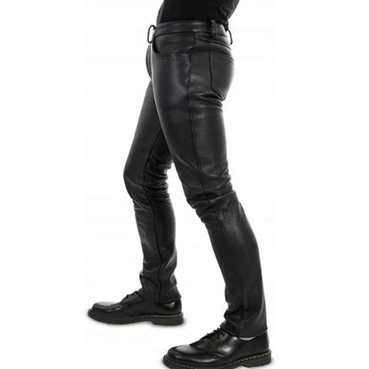 Funki Findz | Pants | Men's Luxury Faux Leather Slim Fit Pants