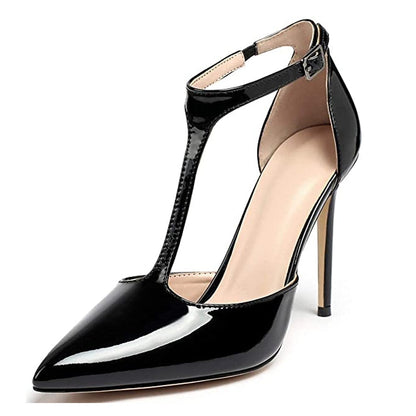 Funki Findz | Shoes | Women's Patent High Heel T-Strap Stilettos