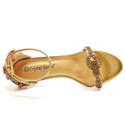 Funki Findz | Shoes | Women's Sweet Low Heel Beaded Sandals
