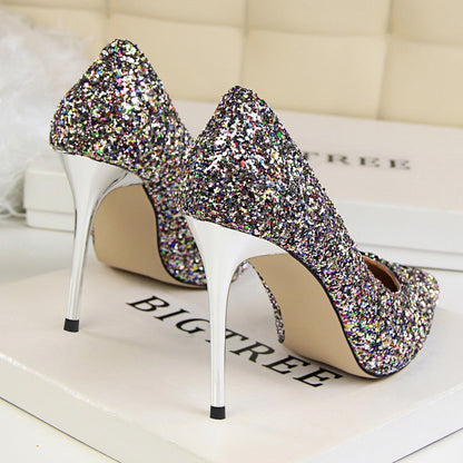 Funki Findz | Shoes | Women's High Heel Glitter Prom Pumps