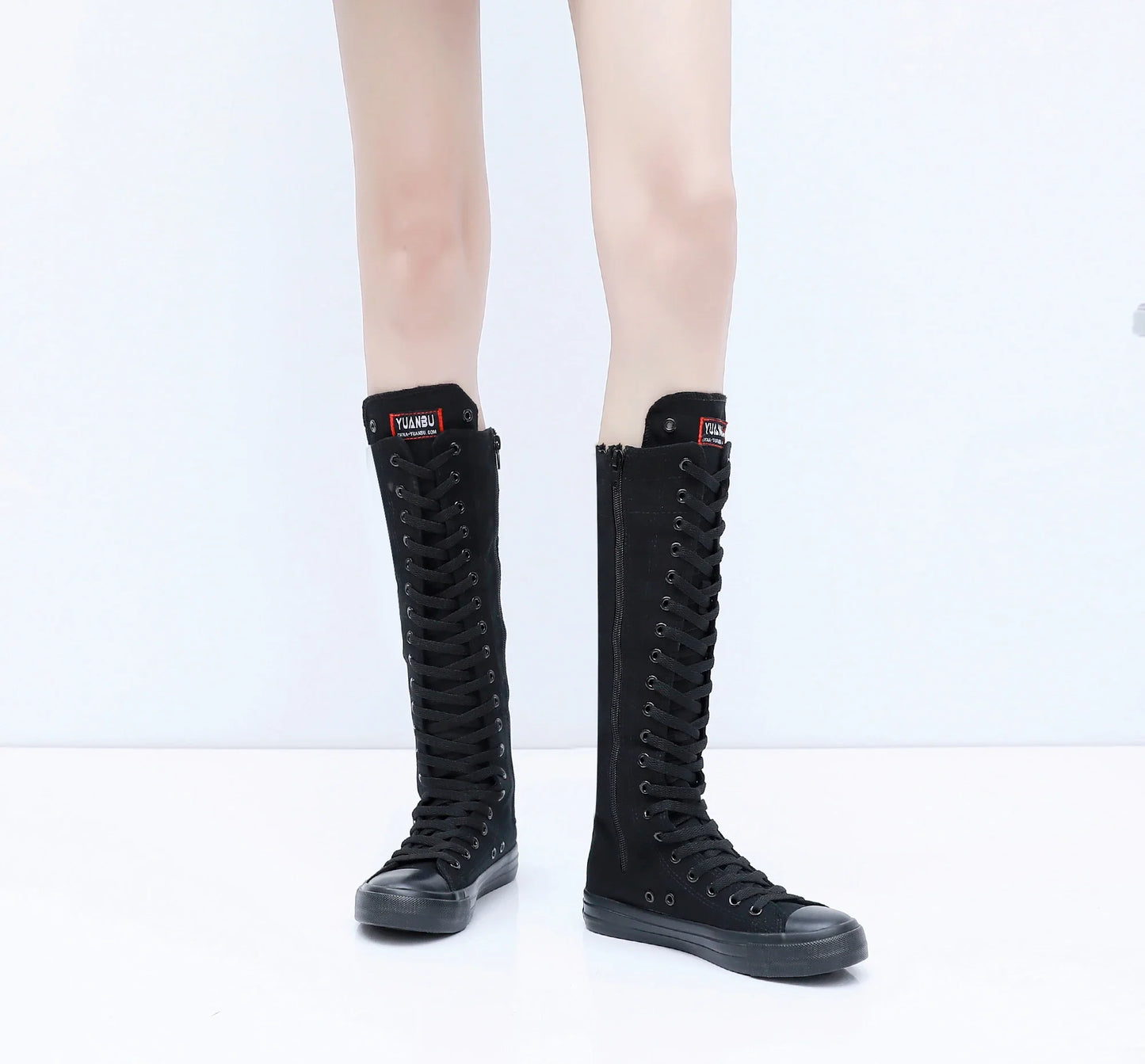 Funki Findz | Boots | Women's High Top Lace Up Canvas Boots