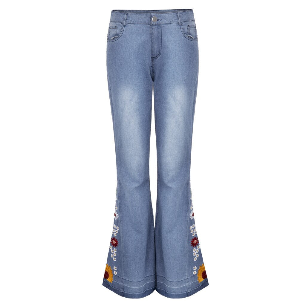 Funki Findz | Pants | Women's Boho Hippy Embroidered Jeans