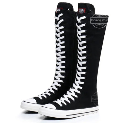 Funki Findz | Boots | Women's High Top Lace Up Canvas Boots