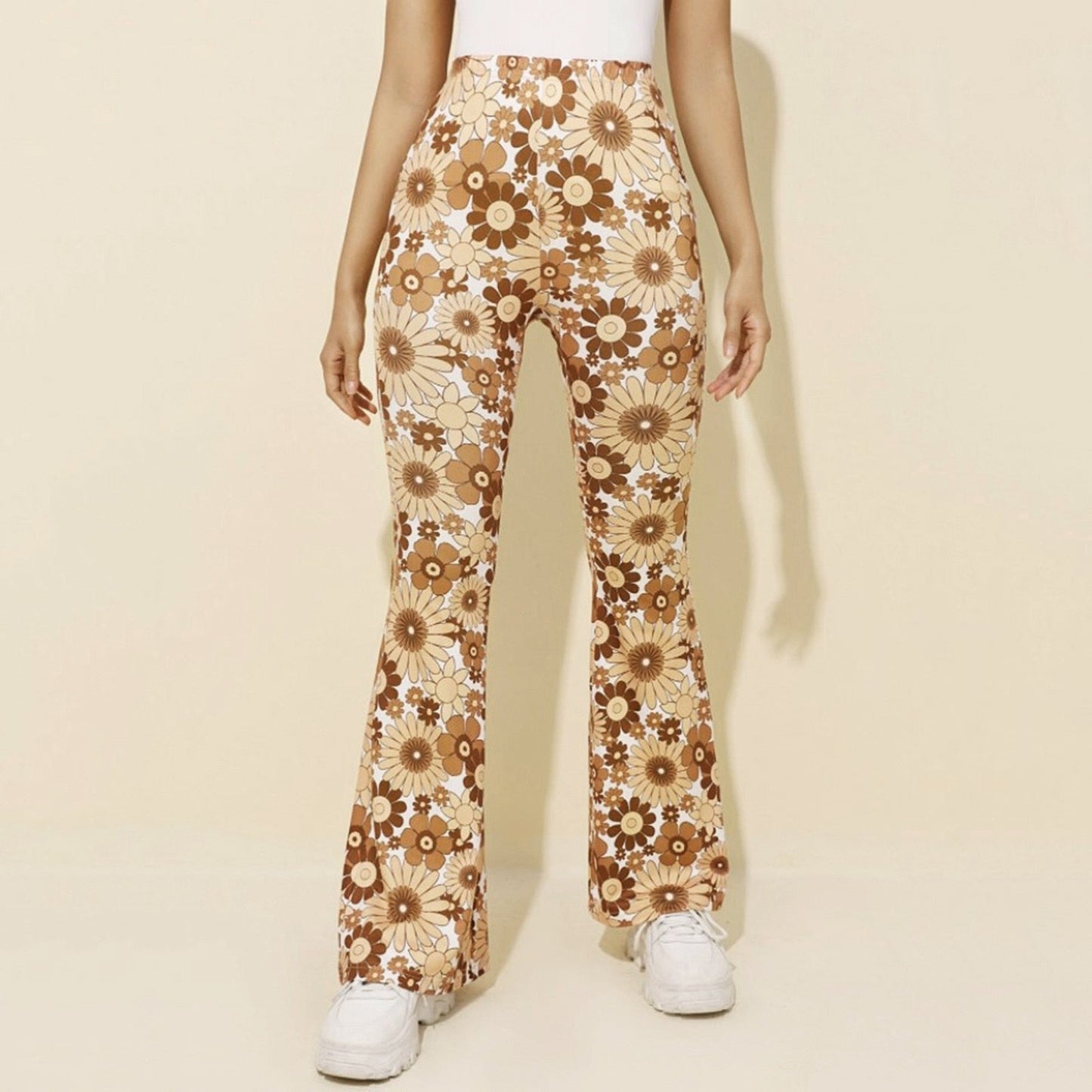 Funki Findz | Pants | Women's Boho Floral Hippie Flared Pants