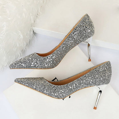 Funki Findz | Shoes | Women's High Heel Glitter Prom Pumps