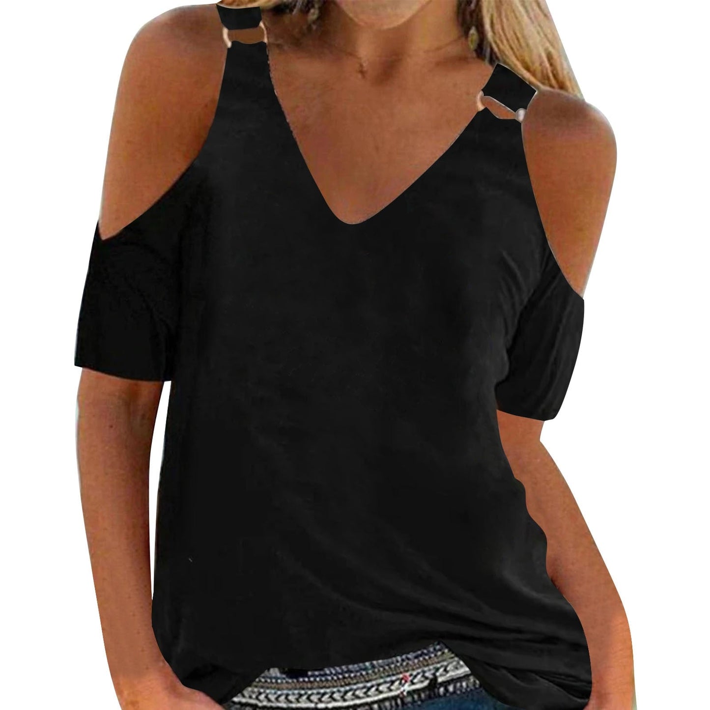 Funki Findz | Shirts | Women's Cut Out Buckle Strap Summer Top